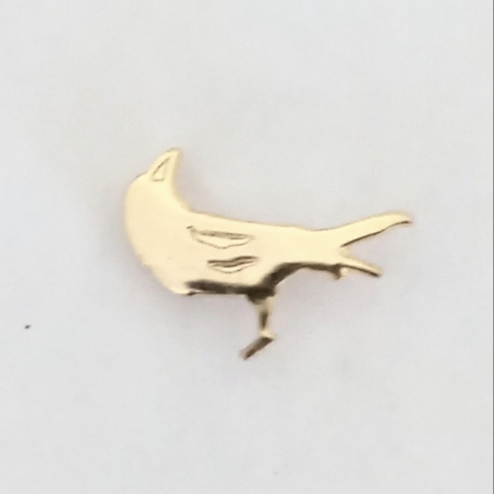 Beautiful Vintage Gold Bird Tie Pin - Estate Jewelry